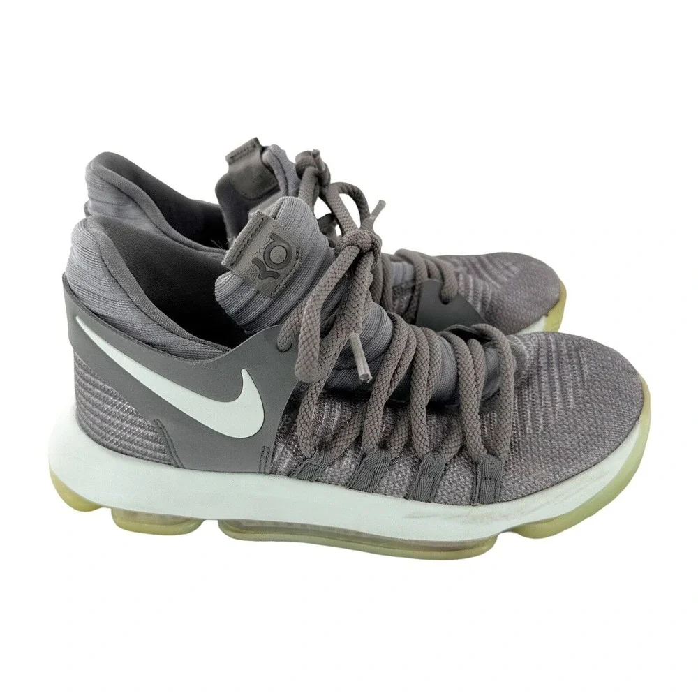 NIKE Zoom Kevin Durant Sneakers KD Cool Gray Mint Green‎ 6.5Y Youth Basketball
